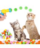 Jodsen Cat Toys Balls 50 Pcs Cat Pom Pom Balls & 1 Cat Toy Launcher Random Color Colorful Cat Balls Interactive Cat Toys with 50 Soft Cat Balls Plush Cat Ball Toy for Indoor Cats (50 Pcs) - Buy Online on GoSupps.com