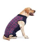 Heywean Dog Recovery Suit - Post-Surgery Protection for Dogs | Medical Shirt & Body Suit S - Marine Plaid - Buy Online on GoSupps.com