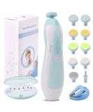 Electric Baby Nail File Trimmer with LED Light and 10 Grinding Heads - Safe Manicure Set for Infants, Toddlers, Kids, and Women - Buy Online on GoSupps.com