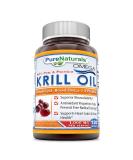 Pure Naturals Omega Krill 1000mg 120 Softgels - Superior Bio-Availability & Antioxidant Properties - 120 Count Pack - Buy Online on GoSupps.com