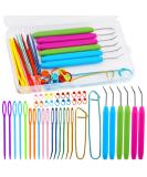 45Pcs Colorful Plastic Big Eye Needles for DIY Handicrafts - Large Eye Bent Tapestry & Knitting Loom Needles - Buy Online on GoSupps.com