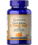Puritan's Pride Vitamin C 1500mg Timed Release with Rose Hips 100 Caplets - Buy Online on GoSupps.com