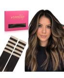 Buy Salife Tape Extensions - Real Hair Balayage Natural Black to Chestnut Brown - 10Pcs 35cm Invisible Tape In Extensions - Buy Online on GoSupps.com