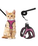 Shop Lollanda Cat Dishes with Leash & Adjustable Soft Vest - Reflective Stripe Super Small Kitten Size (S Pink) | International Shipping Available - Buy Online on GoSupps.com