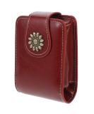 VALICLUD Travel Vanity Bag - Stylish Pocket Mirror & Lipstick Organizer - Portable Cosmetic Pouch for Purse - Claret - Buy Online on GoSupps.com