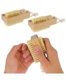 Amaxiu Wooden Nail Brush 2PCS - Double Sided Scrub Brush for Fingernail Cleaning - Buy Online on GoSupps.com