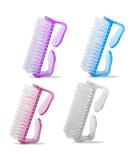 Nail Brush 4pcs Two-Sided Scrubbing Brushes Nail Cleaning Brush Fingernail Brush with Soft Bristles Plastic Fingernail Scrubber for Toes Nails Hands Garden Home Salon Use (Style-B) - Buy Online on GoSupps.com