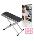 LiDiVi Pedicure Foot Rest, Adjustable Foot Rest for Easy at Home Pedicures, No More Bending or Stretching Pedicure Tools, Non-Slip Sturdy Legs with Toe Separator, Beauty Pedicure Kit (Black) Small Black - Buy Online on GoSupps.com