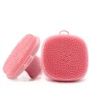 Silicone Facial Cleaning Brush - Deep Clean & Remove Blackheads | 2x Pink Manual Scrubber Pads - Buy Online on GoSupps.com