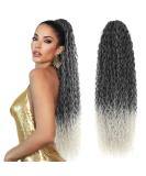 30 Long Curly Drawstring Ponytail Extension - Synthetic Hairpiece in MTgrey# - Women's Hair Extension - Buy Online on GoSupps.com