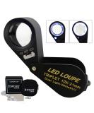DANOPLUS 10x Magnifier Jewelry Loupe LED UV 21mm Triplet Lens - Gem Magnifying Tool for Jeweler, Stamp Philatelist, Coin Numismatic - Optical Glass Pocket Loupe with 10x Magnification Power - Buy Online on GoSupps.com