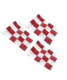 Checkered Golf Flags 8x6 Mini Putting Green Flags - 3 Pack Red/White Pin Flags | 420D Nylon Yard, Indoor, Outdoor Backyard Garden Flags - Buy Online on GoSupps.com