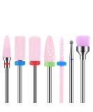 Maquita 7-Piece Ceramic Nail Drill Bits Set - Professional Gel & Acrylic Nail Millers for Home Manicure & Pedicure - Large Pink Gift - Buy Online on GoSupps.com