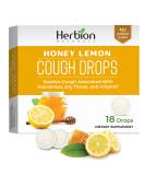 Herbion Naturals Honey Lemon Cough Drops - Soothes Cough (18 Drops) | All-Natural Dietary Supplement for Adults & Kids 6+ - Buy Online on GoSupps.com