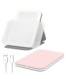 EFAILY Lighted Makeup Mirror - 3 Colors, Dimmable Touch Screen, USB Rechargeable - Pink - Buy Online on GoSupps.com
