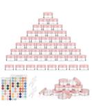 Flintronic Plastic Cosmetic Jar*64 Transparent & Visible Sample Container Jar Screw Cap Bottle with Sticker & Small Spoon Suitable for Cosmetic/cream/gel/paste/beads/mineral Items(Orange Pink) 64pcs Orange Pink - Buy Online on GoSupps.com