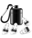 High Fidelity Concert Ear Plugs - Reusable Musicians Earplugs for Festivals DJs & Nightclubs - 24dB Noise Reduction (2 Pairs) - Black - Buy Online on GoSupps.com
