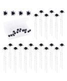 Swpeet 40Pcs Black U-Shaped Crystal Hair Pins & Clips Set - Bridal Wedding Hair Accessories with Storage Bag - Buy Online on GoSupps.com