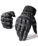 wtactful Rubber Guard Tactical Gloves for Men Touchscreen Airsoft Motorcycle Hunting Outdoor Black Medium - Buy Online on GoSupps.com