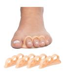 ZenToes Hammer Toe Straightener and Corrector 4 Pack Soft Gel Crests Splints | Reduce Foot Pain, Prevent Overlap | Flexible Footcare Treatment | Stain, Odor Resistant (Beige) - Buy Online on GoSupps.com