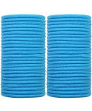 JCF Elastic Hair Bands 50Pcs - No Metal Hair Ties for Women, Girls, Men, Kids - Blue - Buy Online on GoSupps.com