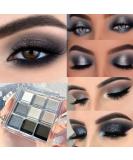 KARNAR Smokey Eye Eyeshadow Palette - 9 Color Cool Toned Shimmer Glitter Shades - Buy Online on GoSupps.com