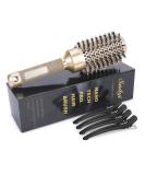 Sndyi Round Hair Brush Nano Thermal Ceramic & Ionic Tech Hair Brush Blow Dry Hair brush with Boar Bristles Medium Round Brush for Blow Drying Styling Curling and Straightening 43mm 43mm-74mm including bristles - Buy Online on GoSupps.com