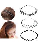 3-Piece Metal Hair Band Set | Unisex Non-Slip Headbands for Sports & Yoga | 90s Style Accessories - Buy Online on GoSupps.com