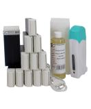 EpilWax Complete Hair Removal Waxing Kit - 12 Azulene Roll-on Cartridges, Wax Heater, 100 Strips & Oil - 113 Piece Set - Buy Online on GoSupps.com