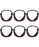 VALICLUD 6pcs Synthetic Wig Hair Ties Ponytail Holder Elastic Rubber Bands - Brown Hair Accessories for Women Girls - Perfect for Daily or Christmas Wear - Buy Online on GoSupps.com