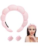 Yucca Sponge Spa Headband | Terry Cloth Bubble Makeup Headband for Women - Pink - Buy Online on GoSupps.com