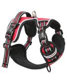 Adjustable No-Pull Dog Harness for Large Breeds - Heele Reflective & Breathable XL in Red (53-97cm) - Buy Online on GoSupps.com