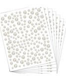 Creatrill 1920 Pcs Flatback Pearls for Crafts - Self Adhesive Nail Art Gems Stickers - Mixed Size Pearl White (3mm/4mm/5mm/6mm) - Buy Online on GoSupps.com