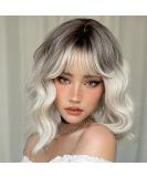 Testar Short Bob Wig with Air Bangs - Gray Synthetic Cosplay Wig for Women | Daily Wear Colorful Styles - Buy Online on GoSupps.com
