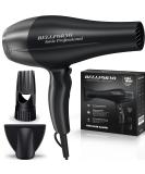 Fast-Dry 2200W Negative Ionic Ceramic Hair Dryer - Lightweight & Quiet Professional Salon Blow Dryer with Tourmaline Technology - Gray/Black - Buy Online on GoSupps.com