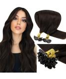 LAAVOO Real Hair U Tip Extensions - Darkest Brown Remy Keratin Bonding - 50g 55cm #2 - Buy Online on GoSupps.com