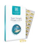 Healthspan Super Strength Omega 3 6 & 9 1200mg (90 Capsules) | Brain, Eye & Heart Health | Premium Fish, Borage & Olive Oils - Buy Online on GoSupps.com