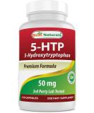 Best Naturals 5-HTP 50mg Capsules - Supports Relaxation & Restful Sleep - 120 Count Pack - Premium Quality Supplement - Buy Online on GoSupps.com