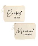 2PC Makeup Bag Set for New Moms | Thoughtful Gifts for First-Time Mothers | Cosmetic Bags for Expectant Moms - Buy Online on GoSupps.com