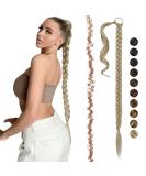 Premium 75 cm Ashblond Braid Extensions - Hair Tie Ponytail Braided Art for Women - Buy Online on GoSupps.com