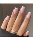 Celepaty French Tip Press on Nails - 24Pcs Short White Glossy False Nail Kit for Women and Girls - Buy Online on GoSupps.com
