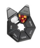 Buy Wllhyf 7-Day Portable Pill Organizer Bag - Travel-Friendly Daily Medicine Planner & Vitamin Holder (Black) - Buy Online on GoSupps.com