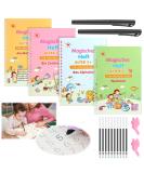 Finetoknow 4-Piece Magical German Exercise Books for Children - Reusable Calligraphy Writing Booklet with Writing Aid (26x18.5cm) - Buy Online on GoSupps.com