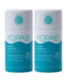 Kopari Aluminum-Free Natural Deodorant with Organic Coconut Oil | Coastal 2 Pack | Vegan, Gluten-Free, Cruelty-Free, Non-Toxic, Paraben-Free Deodorant for Men & Women - Odor Protection, Naturally Derived - Buy Online on GoSupps.com