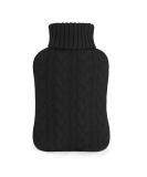 2L Hot Water Bottle with Knitted Cover - Hot/Cold Compress for Pain Relief - Black - Buy Online on GoSupps.com