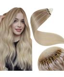 LAAVOO Micro Loop Extensions - Real Hair Balayage Blonde Ombre 60cm | Premium Fusion Microring Extensions - Buy Online on GoSupps.com