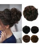 JJstar Dark Brown Messy Hair Bun Curly Wavy Scrunchies for Women - Synthetic Chignons - Buy Online on GoSupps.com