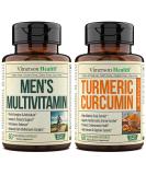 Vimerson Health Men's Multivitamin + Turmeric Curcumin Bundle - Joint & Immune Support, Inflammation Relief, Antioxidant Properties for Him - Buy Online on GoSupps.com