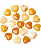 Xiannvxi 10 PC Yellow Aventurine Heart Stones - Natural Love Healing Crystal Gemstones Set for Happiness - Buy Online on GoSupps.com