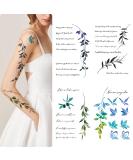 ROARHOWL Inspirational Proverb Bible Gospel Text Temporary Tattoos - Exquisite Fake Tattoo Kit (Design 3) for Women and Men - Buy Online on GoSupps.com